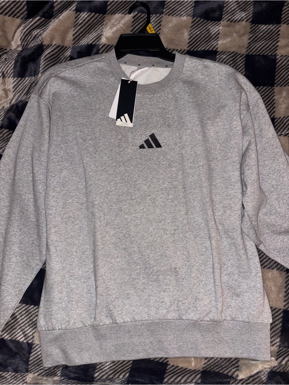 Adidas Men’s Gray Crewneck Sweatshirt